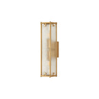 Regent Ramatuelle 2 Light 400mm Rectangular Wall Light - Brass / Clear Diamond Pattern