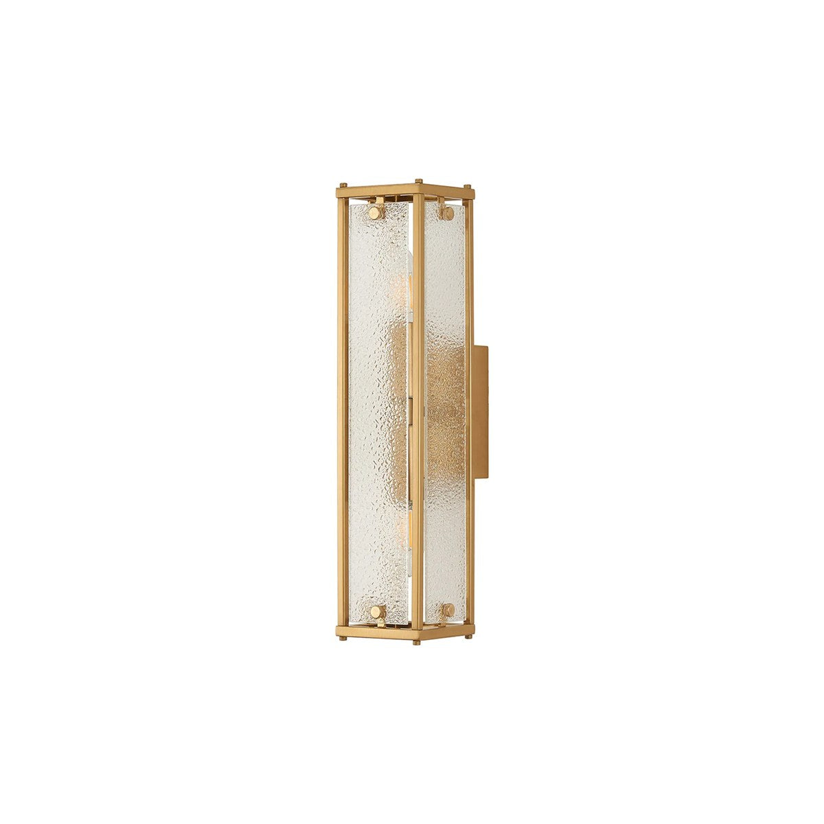 Regent Ramatuelle 2 Light 400mm Rectangular Wall Light - Brass / Clear Diamond Pattern