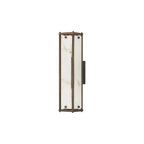 Regent Ramatuelle 2 Light 400mm Rectangular Wall Light - Painted Bronze / Grey Faux Alabaster