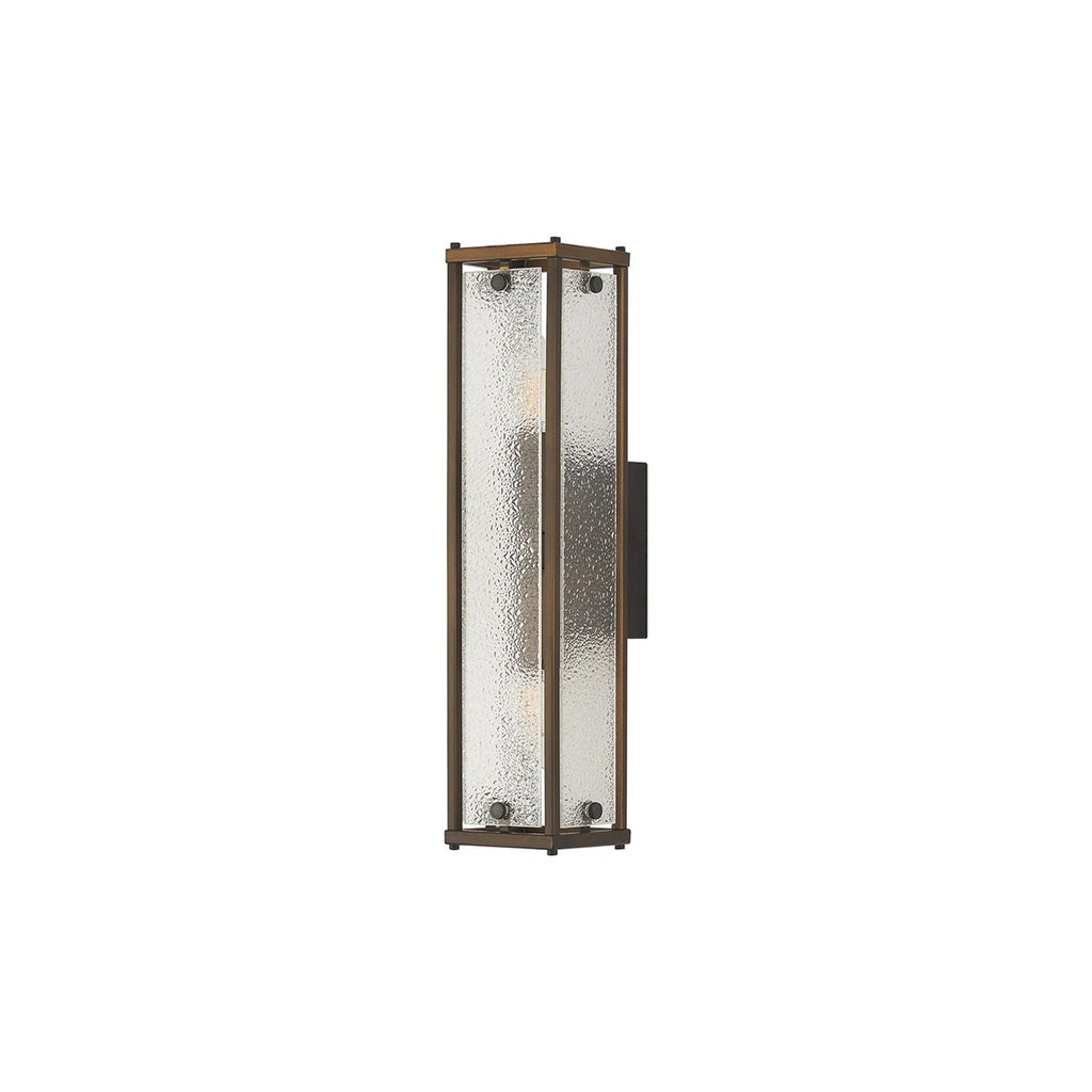 Regent Ramatuelle 2 Light 400mm Rectangular Wall Light - Painted Bronze / Clear Diamond Pattern