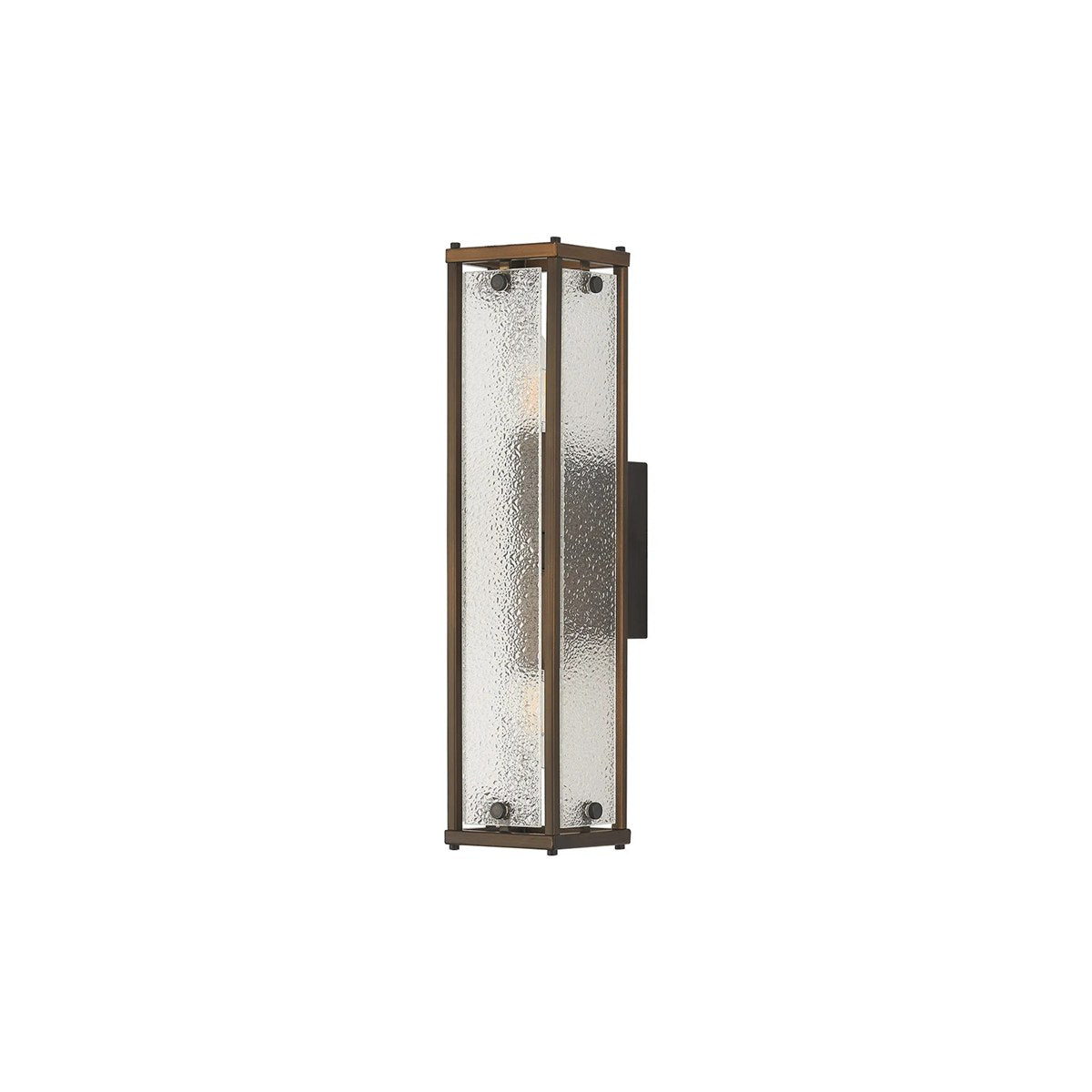 Regent Ramatuelle 2 Light 400mm Rectangular Wall Light - Painted Bronze / Clear Diamond Pattern