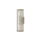 Regent Ramatuelle 2 Light 400mm Rectangular Wall Light - Satin Nickel / Clear Diamond Pattern