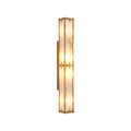 Regent Ramatuelle 4 Light 750mm Rectangular Wall Light - Brass / Brown Faux Alabaster