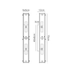 Regent Ramatuelle 4 Light 750mm Rectangular Wall Light - dimensions