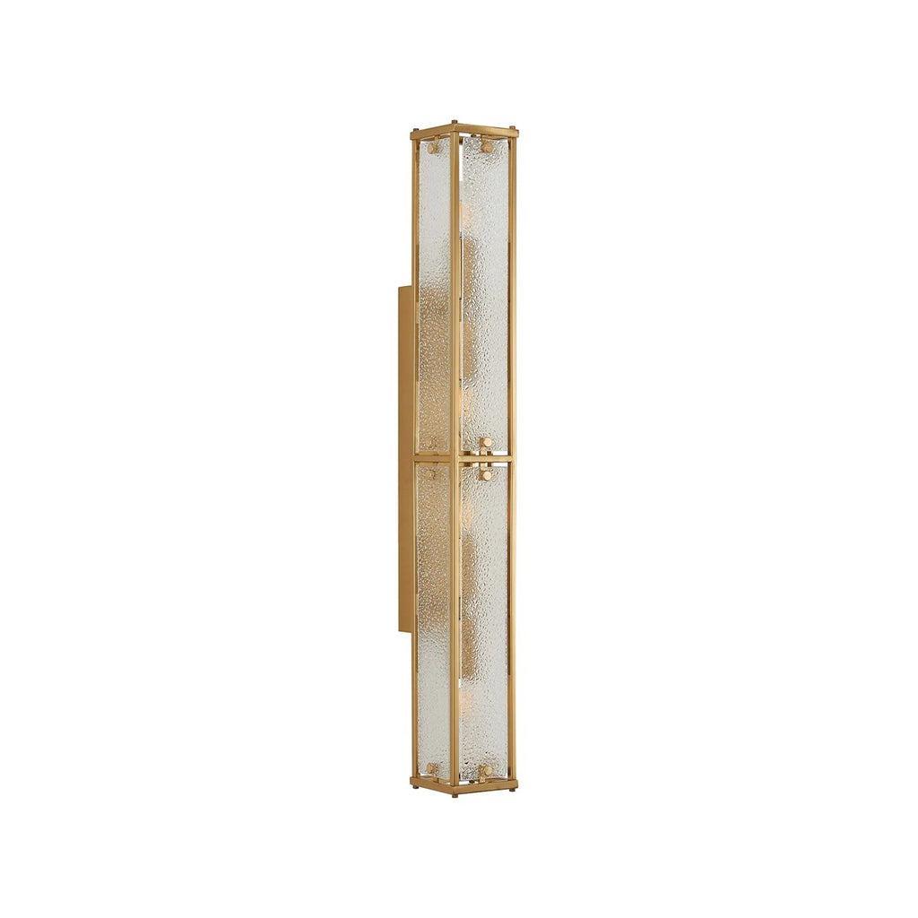 Regent Ramatuelle 4 Light 750mm Rectangular Wall Light - Brass / Clear Diamond Pattern