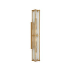 Regent Ramatuelle 4 Light 750mm Rectangular Wall Light - Brass / Clear Diamond Pattern