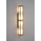 Regent Ramatuelle 4 Light 750mm Rectangular Wall Light - Painted Bronze / Grey Faux Alabaster