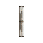 Regent Ramatuelle 4 Light 750mm Rectangular Wall Light - Painted Bronze / Clear Diamond Pattern