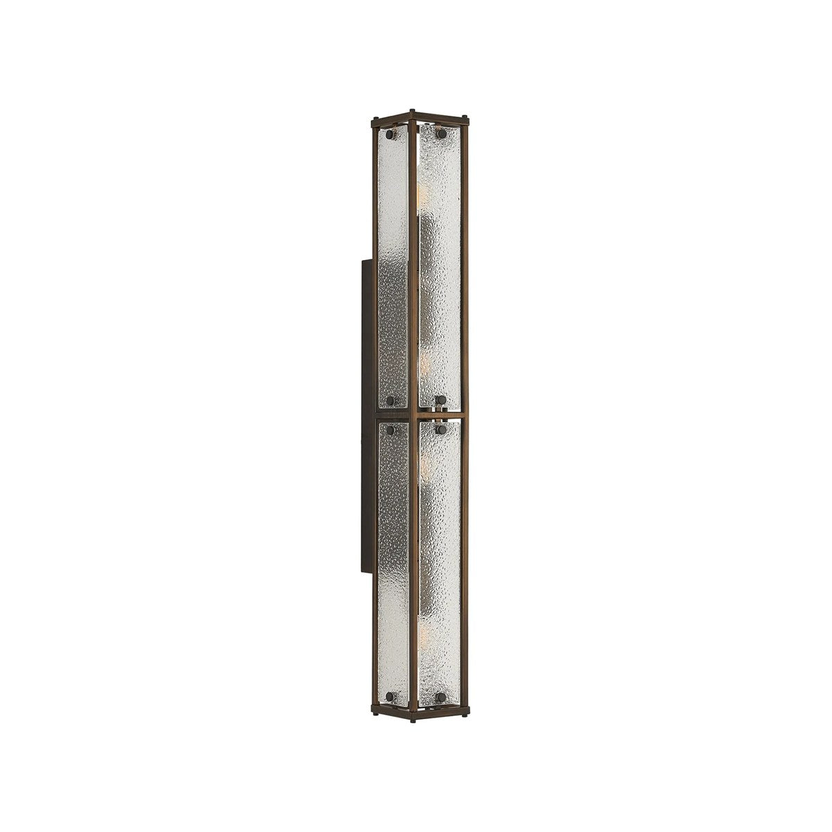 Regent Ramatuelle 4 Light 750mm Rectangular Wall Light - Painted Bronze / Clear Diamond Pattern