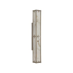 Regent Ramatuelle 4 Light 750mm Rectangular Wall Light - Satin Nickel / Grey Faux Alabaster