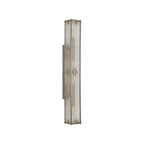 Regent Ramatuelle 4 Light 750mm Rectangular Wall Light - Satin Nickel / Clear Diamond Pattern