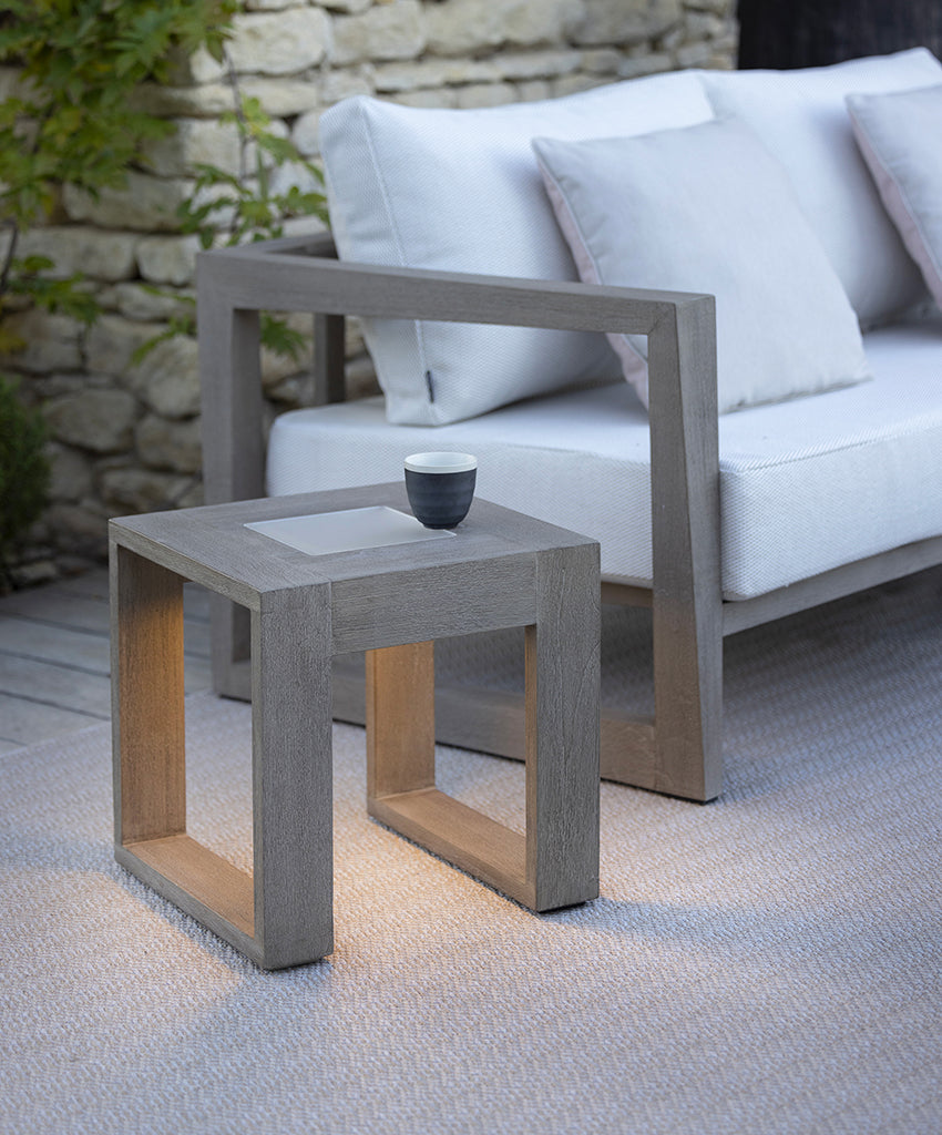 Rancho 500lm Solar Low Table 40 cm - Teak Duratek