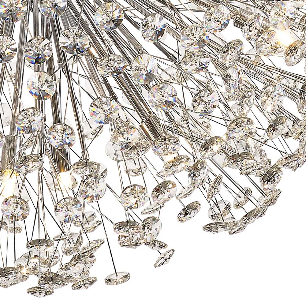 Regent Seyne 24 Light Sphere Pendant Light in Chrome with Crystal