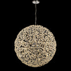 Regent Seyne 64 Light Spherical Pendant Light in Chrome with Crystal