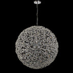 Regent Seyne 64 Light Spherical Pendant Light in Chrome with Crystal