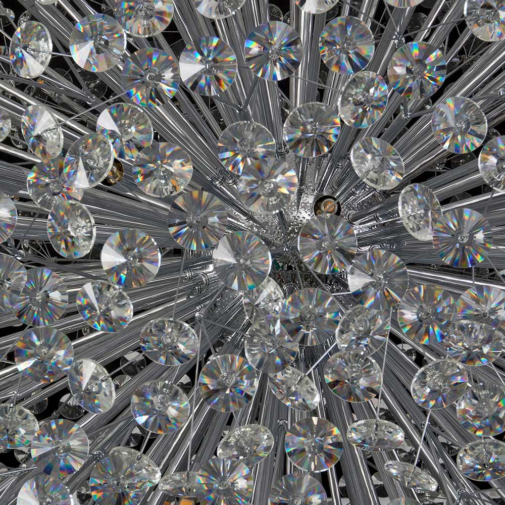 Regent Seyne 64 Light Spherical Pendant Light in Chrome with Crystal