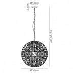 Regent Seyne 12 Light 50cm Sphere Pendant Light in French Gold with Crystal