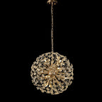 Regent Seyne 12 Light 50cm Sphere Pendant Light in French Gold with Crystal