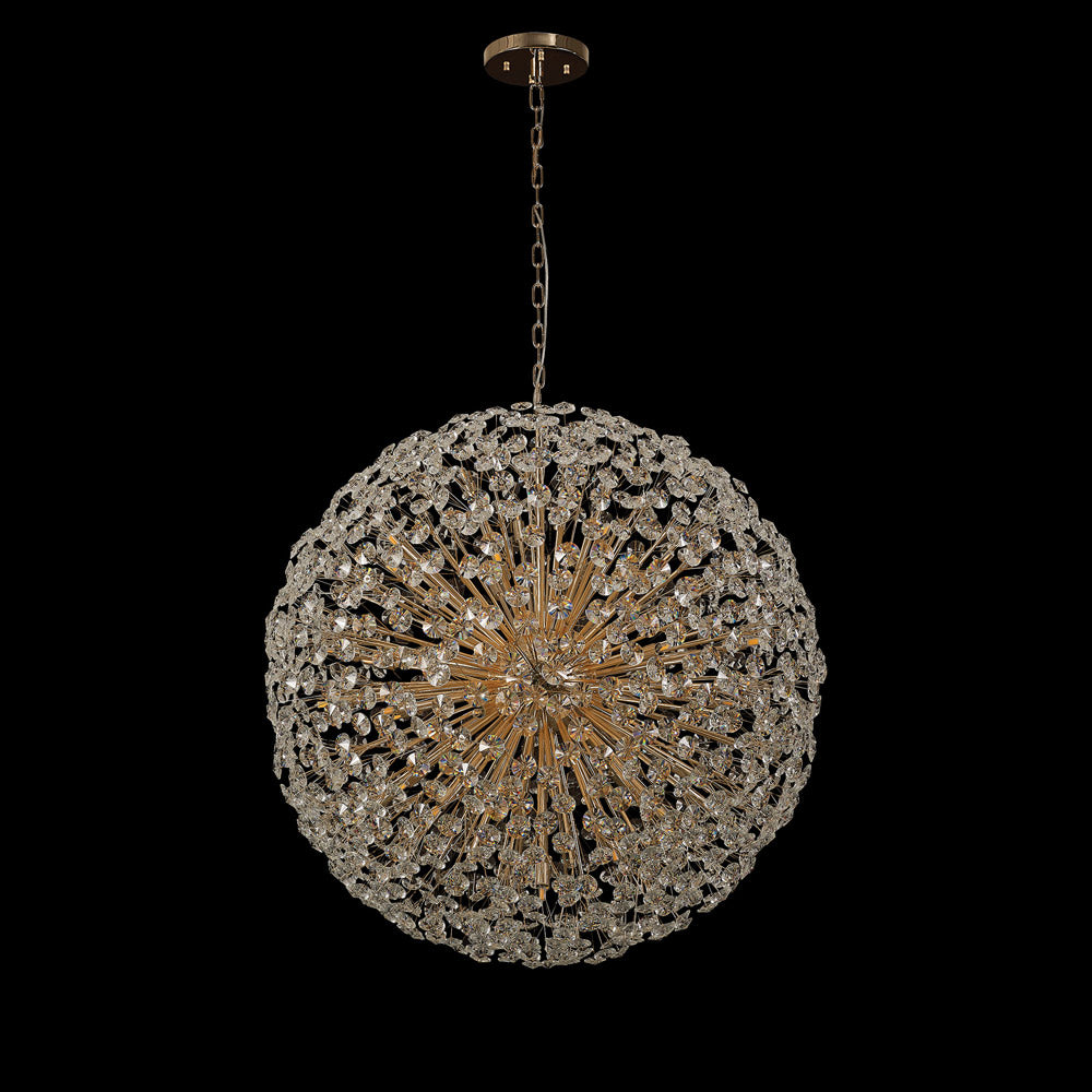 Regent Seyne 48 Light Spherical Pendant Light in French Gold with Crystal