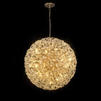 Regent Seyne 48 Light Spherical Pendant Light in French Gold with Crystal