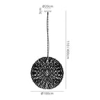 Regent Seyne 48 Light Spherical Pendant Light in French Gold with Crystal