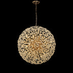 Regent Seyne 48 Light Spherical Pendant Light in French Gold with Crystal