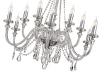 Regent Bastia 12 Light Chandelier in Polished Chrome with Clear Glass Crystal