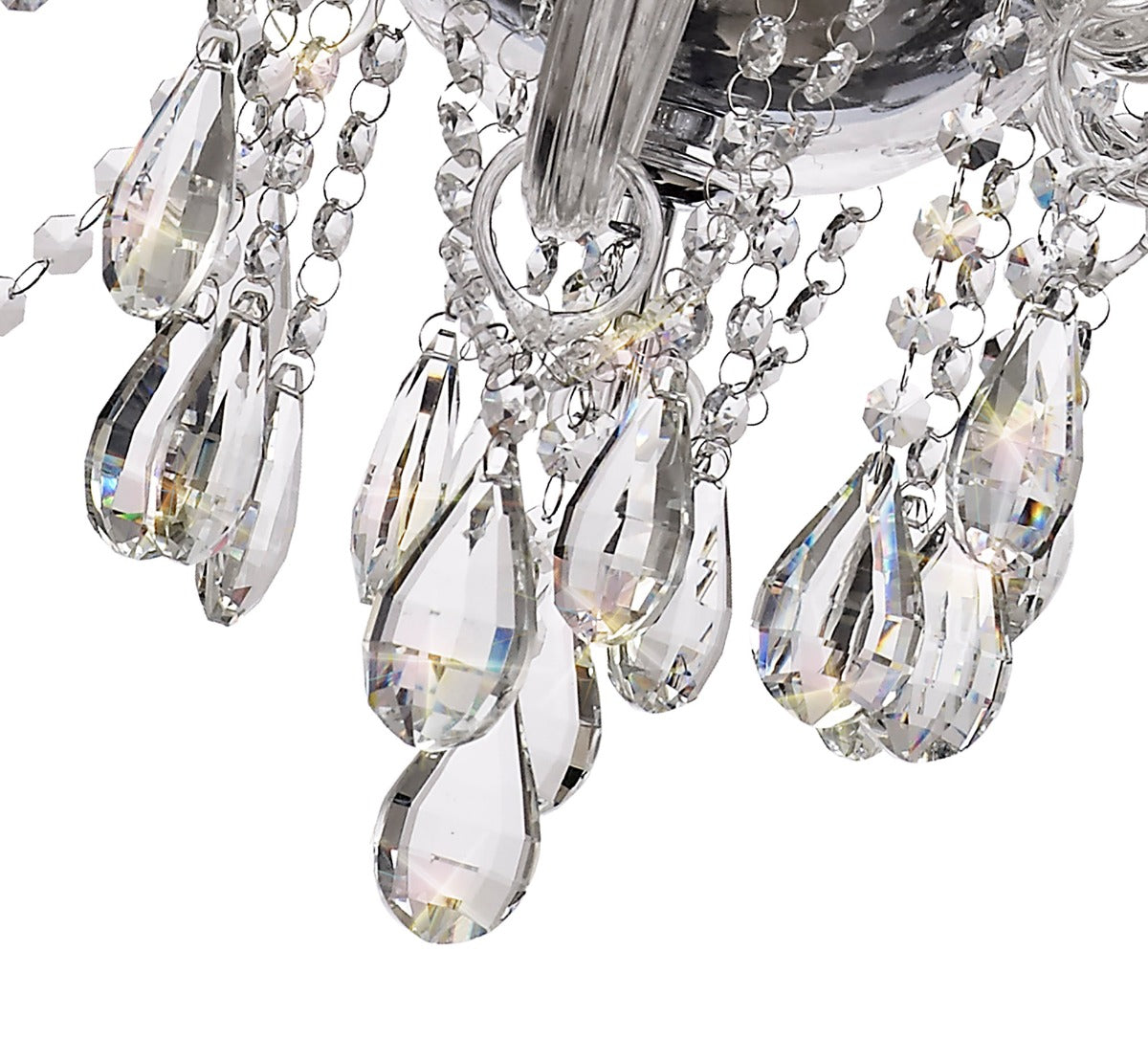 Regent Bastia 12 Light Chandelier in Polished Chrome with Clear Glass Crystal