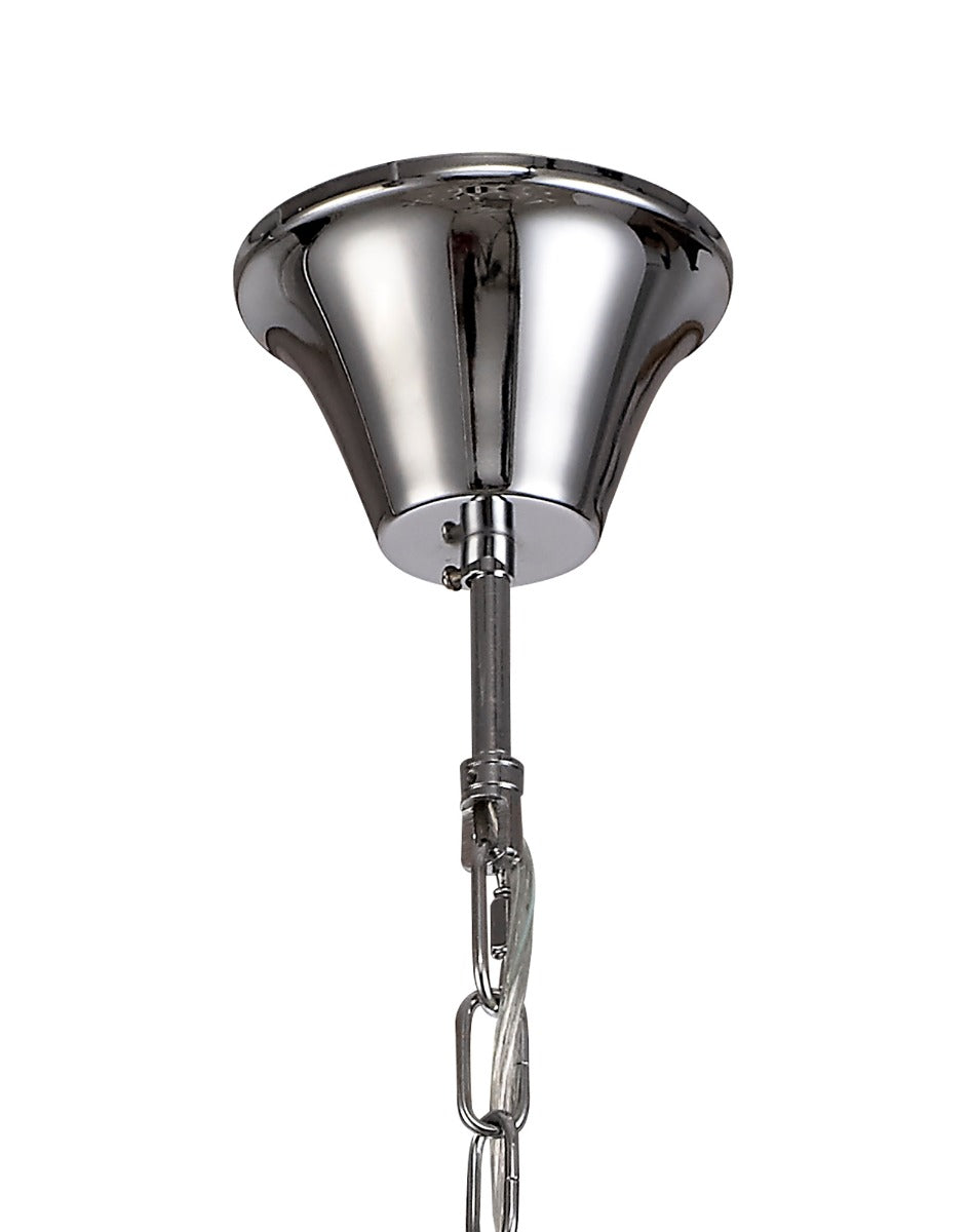 Regent Bastia 12 Light Chandelier in Polished Chrome with Clear Glass Crystal