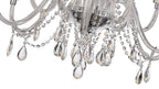 Regent Bastia 12 Light Chandelier in Polished Chrome with Clear Glass Crystal