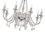 Regent Bastia 8 Light Chandelier in Polished Chrome with Clear Glass Crystal