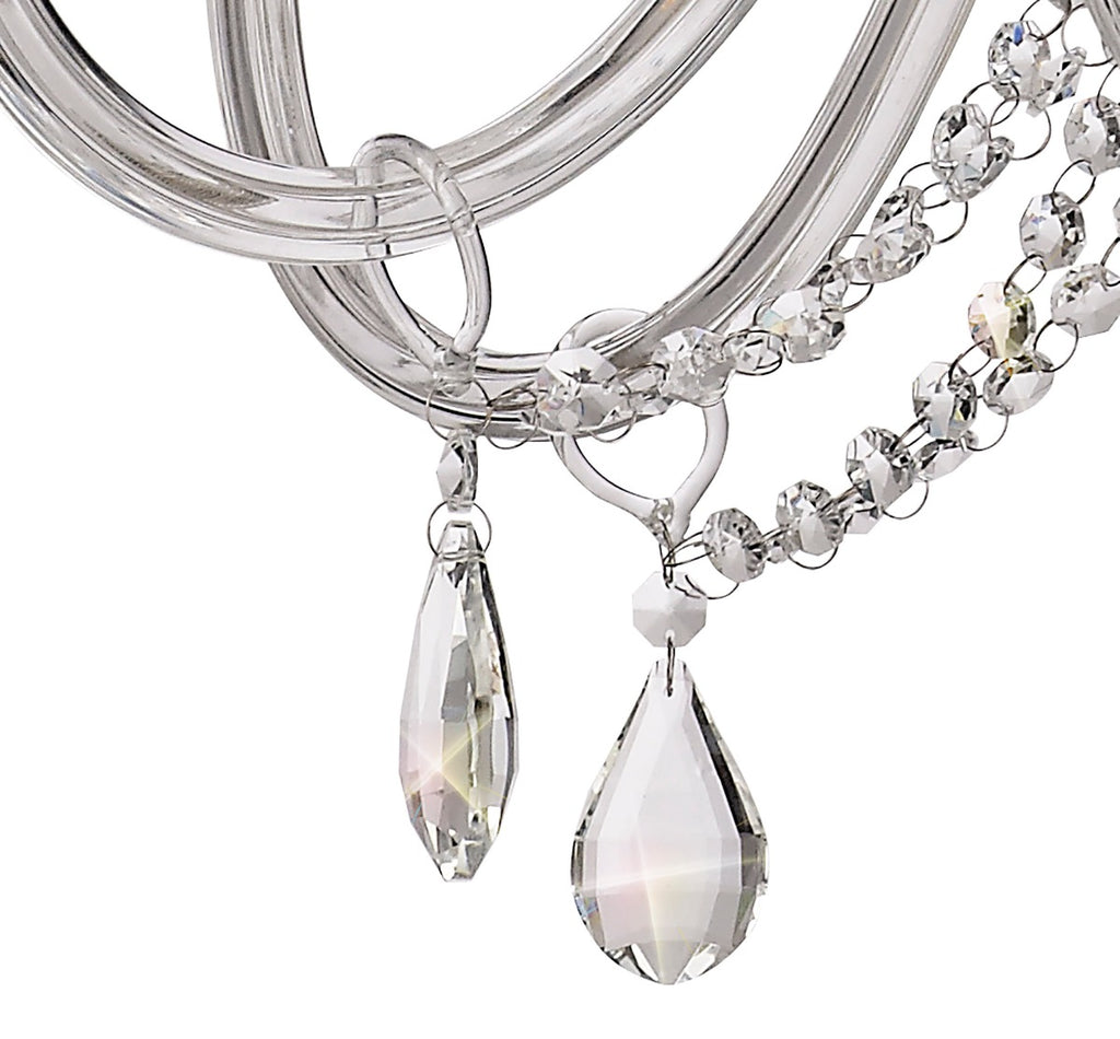 Regent Bastia 8 Light Chandelier in Polished Chrome with Clear Glass Crystal