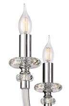 Regent Bastia 8 Light Chandelier in Polished Chrome with Clear Glass Crystal