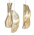 Regent Boulogne 21 Light Pendant Light in Brass with Cognac Glass and Metal Shade