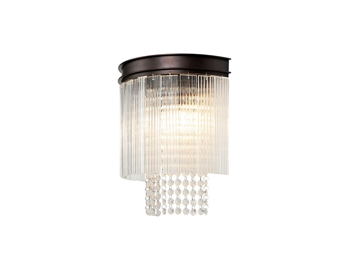 Regent Brittany 2 Light Wall Light in Brown Oxide
