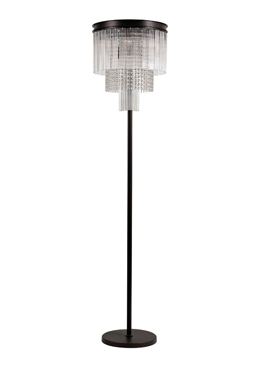 Regent Brittany 9 Light Floor Lamp in Brown Oxide