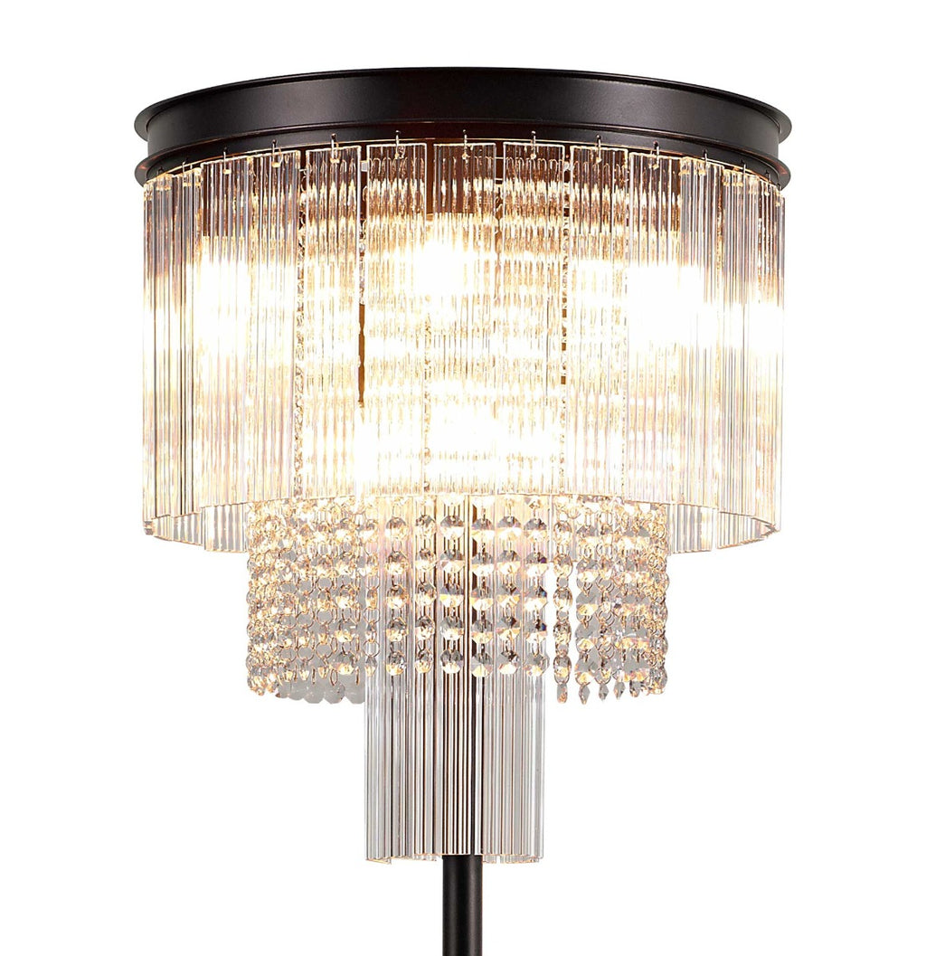 Regent Brittany 9 Light Floor Lamp in Brown Oxide