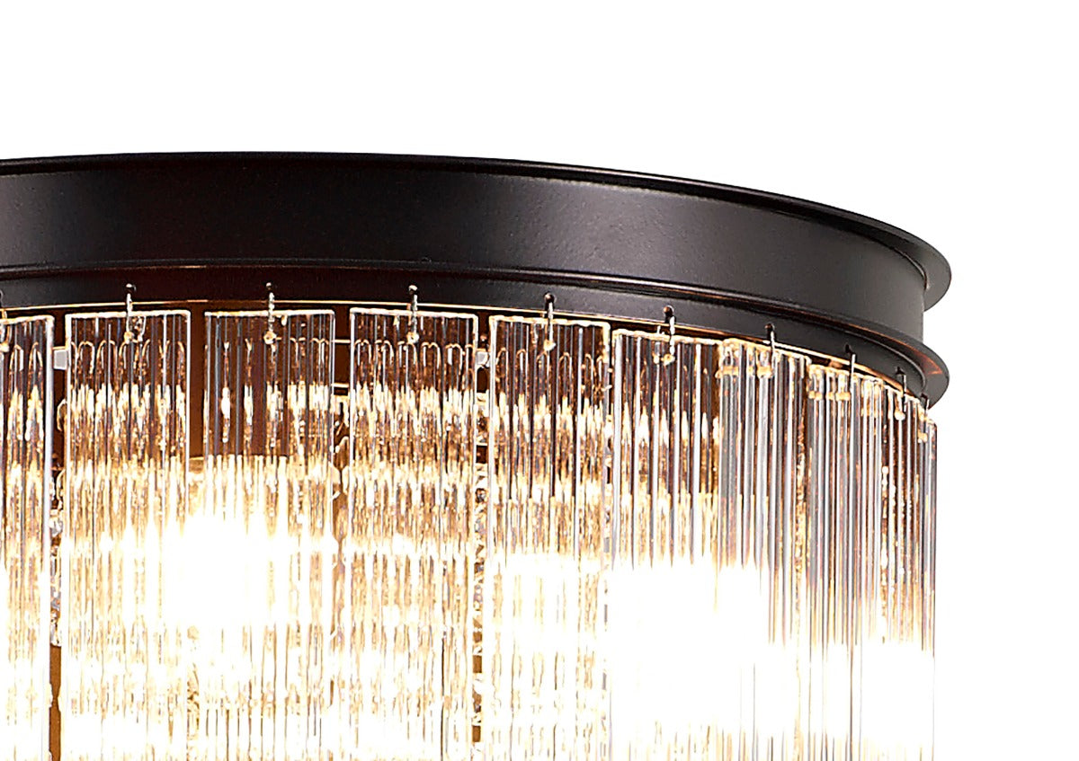Regent Brittany 9 Light Floor Lamp in Brown Oxide