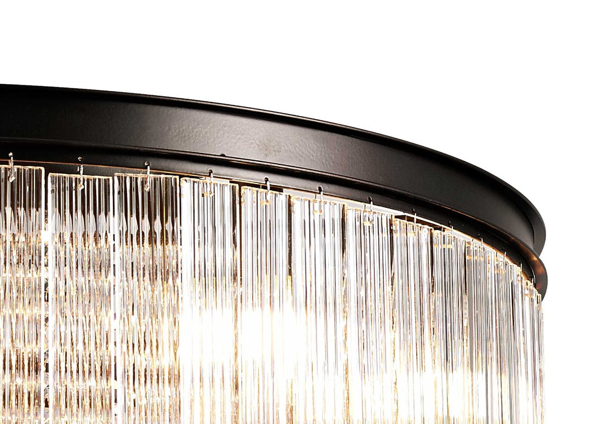 Regent Brittany Large Round 10 Light Pendant Light in Brown Oxide