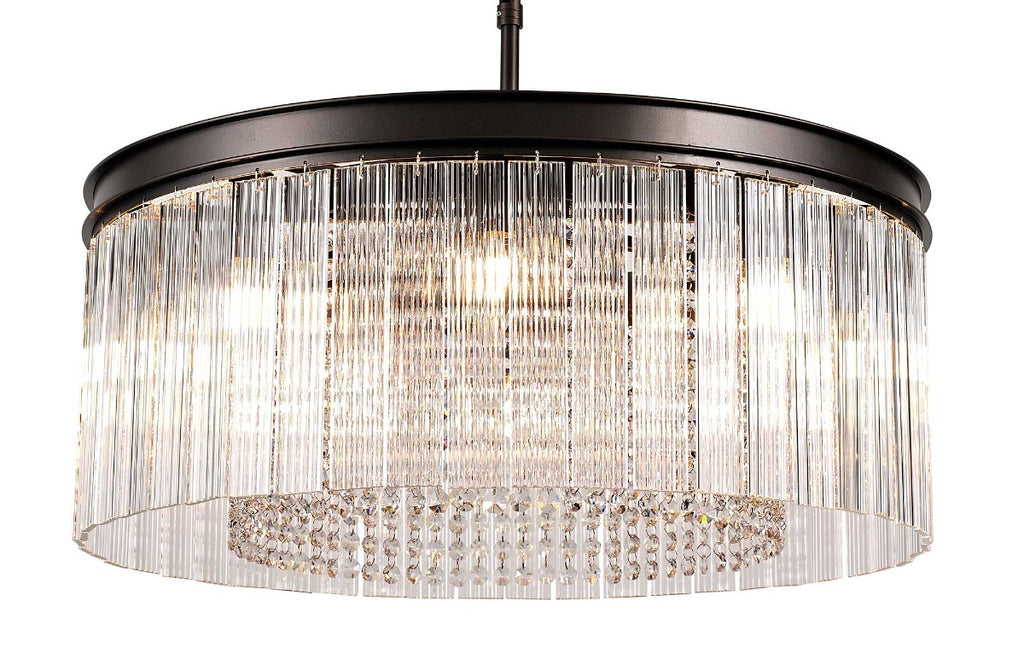 Regent Brittany Medium 8 Light Pendant Light in Brown Oxide