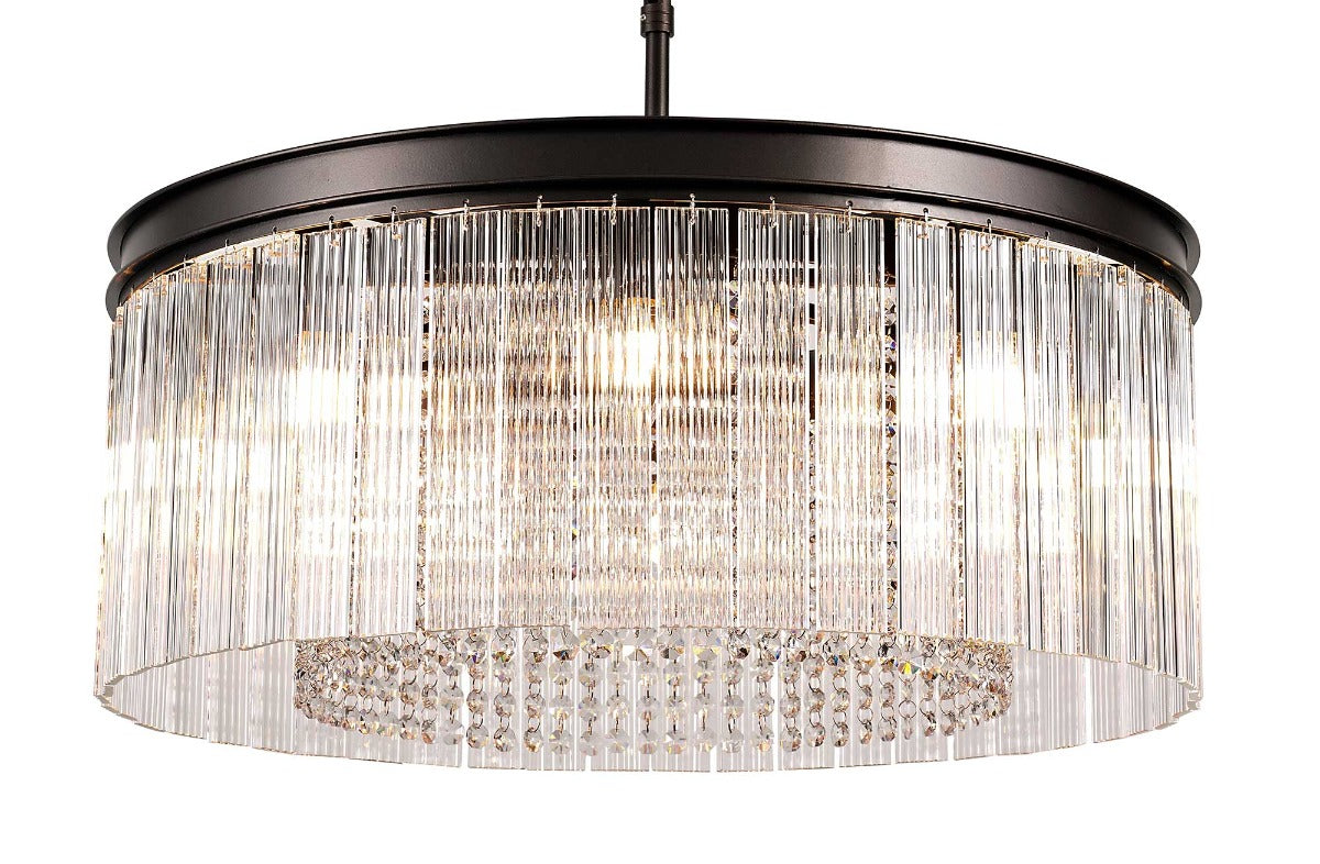 Regent Brittany Medium 8 Light Pendant Light in Brown Oxide
