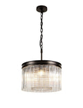 Regent Brittany Small Round 5 Light Pendant Light in Brown Oxide