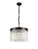 Regent Brittany Small Round 5 Light Pendant Light in Brown Oxide