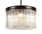 Regent Brittany Small Round 5 Light Pendant Light in Brown Oxide