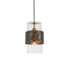 Regent Catania 1 Light Pendant Light in Bronze Patina with Glass Shade