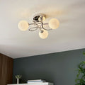 Regent Celest 3 Light Semi Flush Ceiling Light in Polished Chrome