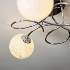 Regent Celest 3 Light Semi Flush Ceiling Light in Polished Chrome