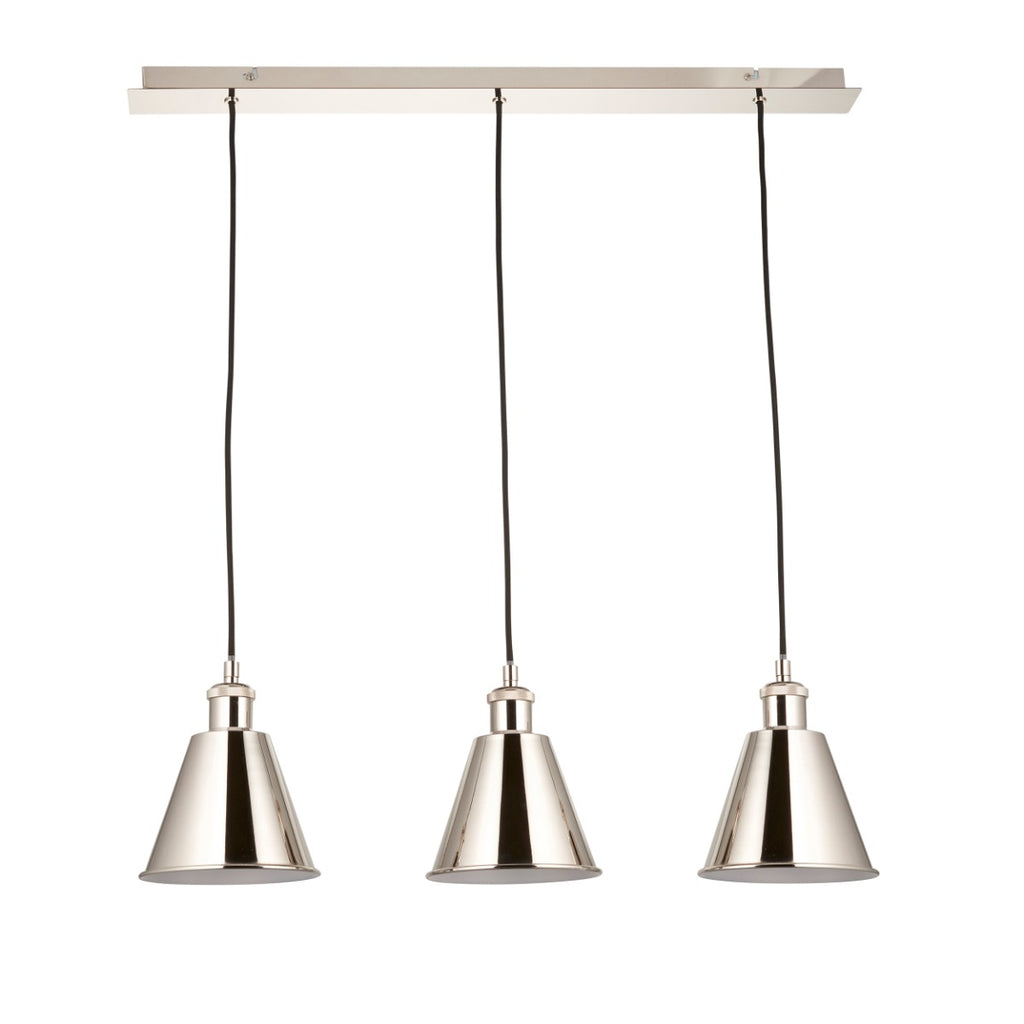Regent Celosia 3 Light Bar Pendant Light in Bright Nickel