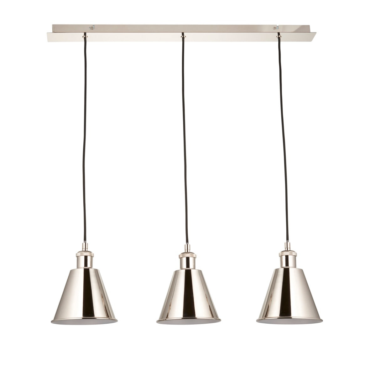 Regent Celosia 3 Light Bar Pendant Light in Bright Nickel