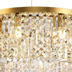 Regent Cholet 60cm Round 8 Light Chandelier in Gold with Crystal